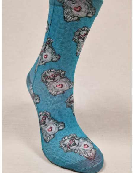 CALCETINES DIVERTIDOS DE MUJER DE MASCOTA ENAMORADA