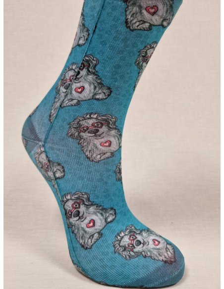 CALCETINES DIVERTIDOS DE MUJER DE MASCOTA ENAMORADA