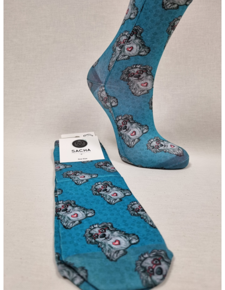 CALCETINES DIVERTIDOS DE MUJER DE MASCOTA ENAMORADA