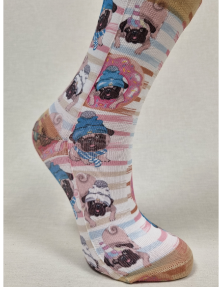 DIVERTIDOS CALCETINES DE MUJER CON JUGUETON CARLINO