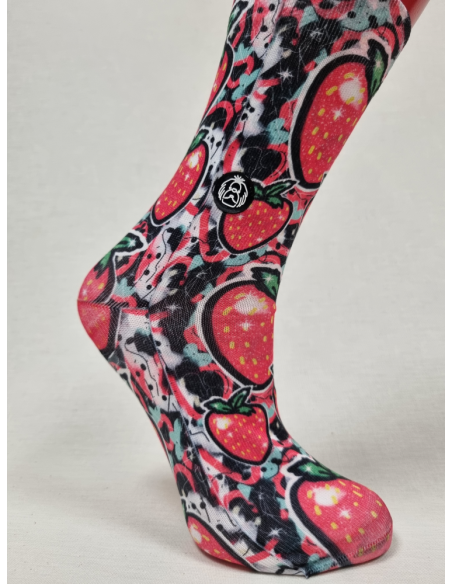 CALCETINES ORIGINALES DE MUJER CON FRESAS