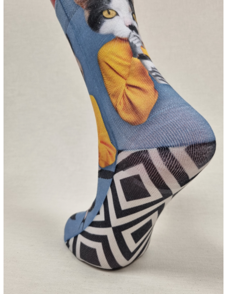 CALCETINES DISEÑO UNICO DE MUJER GATO