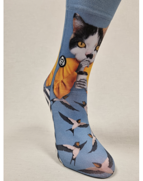 CALCETINES DISEÑO UNICO DE MUJER GATO