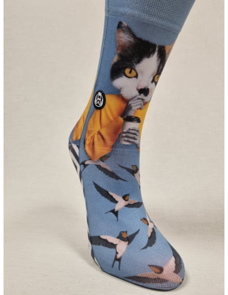 CALCETINES DISEÑO UNICO DE MUJER GATO