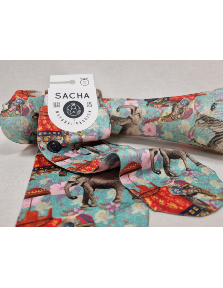 CALCETINES HAPPY DE MUJER DIBUJO ELEFANTES