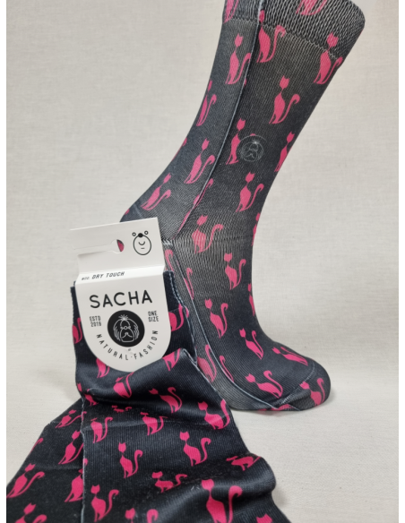CALCETINES DE MUJER DIVERTIDOS CON GATOS