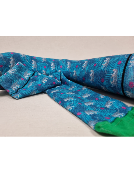 CALCETINES DIVERTIDOS DE HOMBRE EN BAMBU TIGRE EN LA SELVA