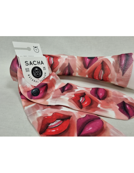 CALCETINES ORIGINALES DE MUJER CON LABIOS PINTADOS