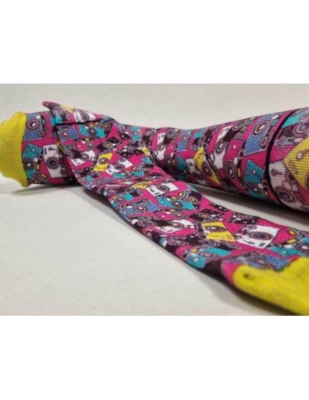 CALCETINES SIMPATICOS DE HOMBRE EN BAMBU CON MAQUINAS DE FOTOS