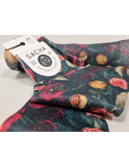 CALCETINES DE MUJER PREMIUM CON ROSAS