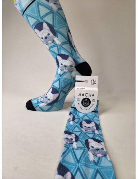 CALCETINES FABULOSOS DE HOMBRE BAMBU CON BULLDOG.