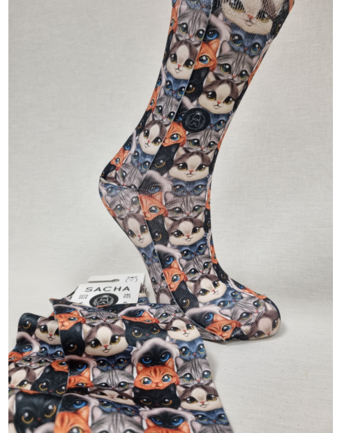 CALCETINES PREMIUM CON GATOS DE MUJER