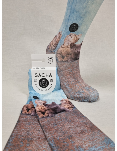 CALCETINES ORIGINALES DE MUJER CON GATOS