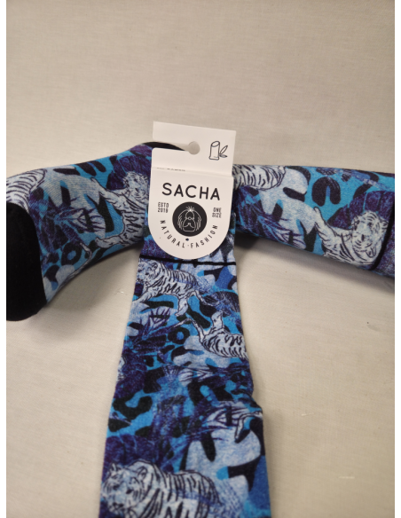 CALCETINES MOLONES DE HOMBRE BAMBU CON TIGRES.