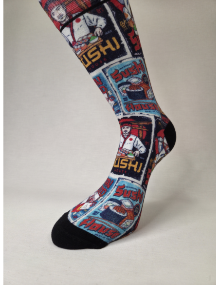 CALCETINES MOLONES DE HOMBRE BAMBU CON SUSHI.