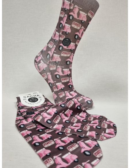 CALCETINES SWEET DE MUJER CON VESPA ROSA