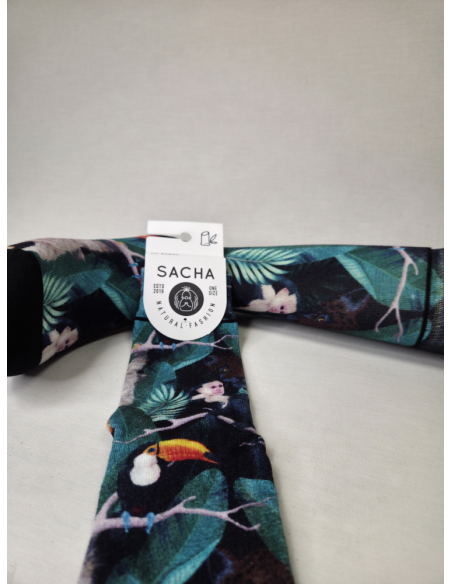 CALCETINES ATREVIDOS DE HOMBRE EN BAMBU CON TUCANES TROPICALES