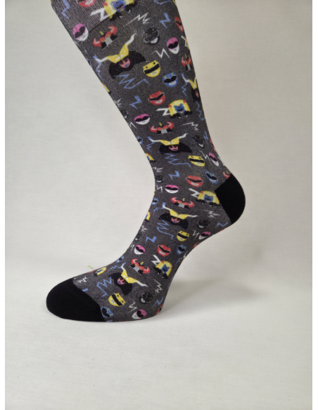 CALCETINES FANTASTICOS DE HOMBRE EN BAMBU CON POWER RANGERS