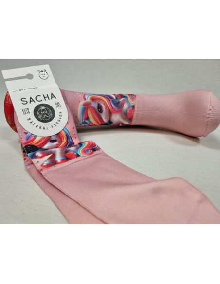 CALCETINES ORIGINALES DE MUJER CON CHICA UNICORNIO