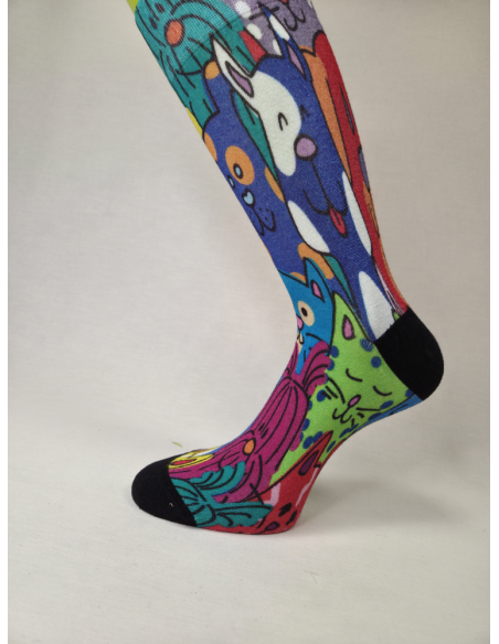 CALCETINES CHULOS DE HOMBRE EN BAMBU CON DIBUJOS ANIMADOS