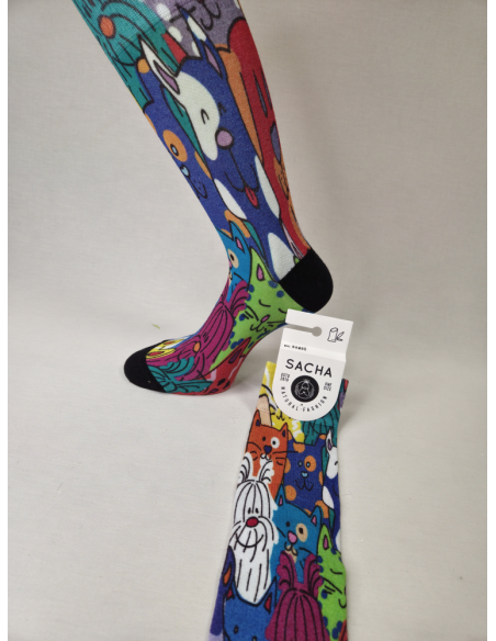 CALCETINES CHULOS DE HOMBRE EN BAMBU CON DIBUJOS ANIMADOS