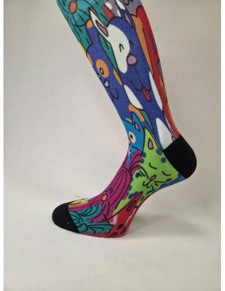 CALCETINES CHULOS DE HOMBRE EN BAMBU CON DIBUJOS ANIMADOS