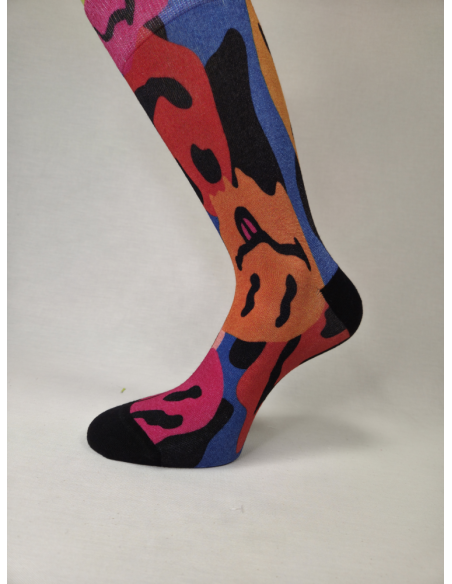 CALCETINES COLORIDOS DE HOMBRE EN BAMBU CON EMOJIS FELICES