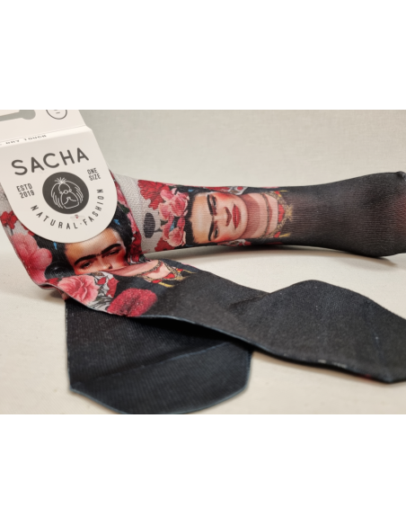CALCETINES ORIGINALES DE MUJER FRIDA CON ROSAS