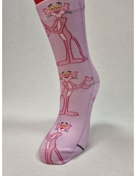 CALCETINES GRACIOSOS DE MUJER PANTERA ROSA