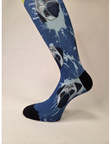 CALCETINES DIVERTIDOS DE HOMBRE EN BAMBU CON BULLDOG.