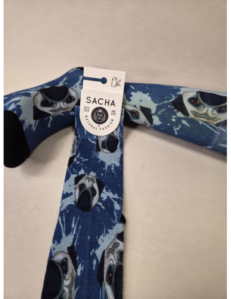 CALCETINES DIVERTIDOS DE HOMBRE EN BAMBU CON BULLDOG.