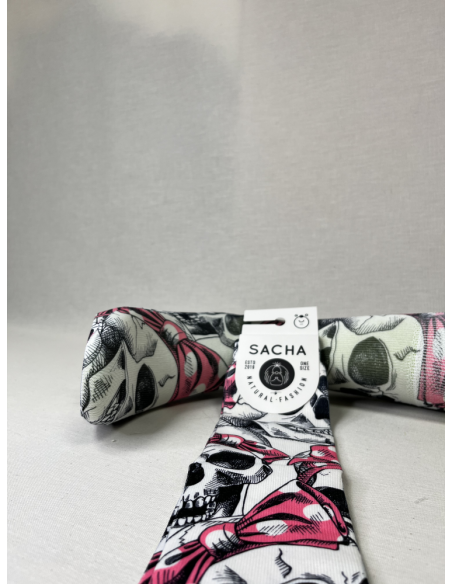 CALCETIN ATREVIDO DE MUJER CALAVERAS CON LAZO