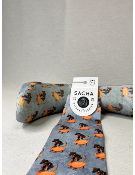 CALCETINES UNICOS DE MUJER CON PERRO SALCHICHA