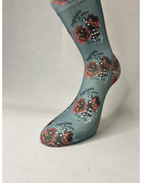 CALCETINES ORIGINALES DE MUJER CON FASHION ROSES COUTURE.