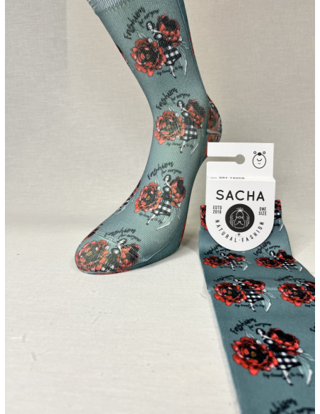 CALCETINES ORIGINALES DE MUJER CON FASHION ROSES COUTURE.