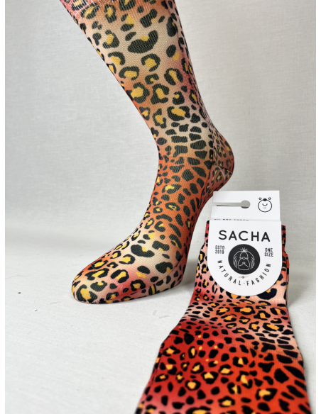 CALCETINES MOLONES DE MUJER CON ANIMAL PRINT