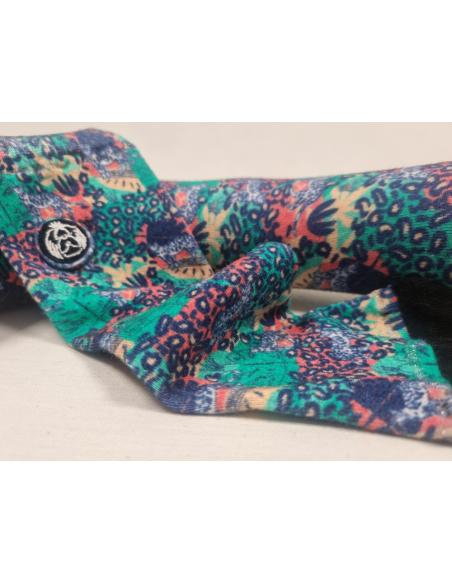 CALCETINES HAPPY DE MUJER EN BAMBU LEOPARDO EN SELVA