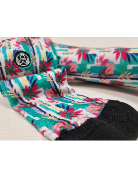 CALCETINES ORIGINALES DE BAMBU PARA MUJER CON FLORES