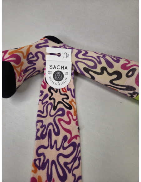 CALCETINES IDEALES DE MUJER BAMBU CON LABERINTO PSICODELICO.