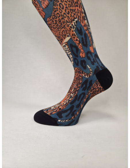 CALCETINES GRACIOSOS DE MUJER BAMBU CON TIGRES EN LA SELVA