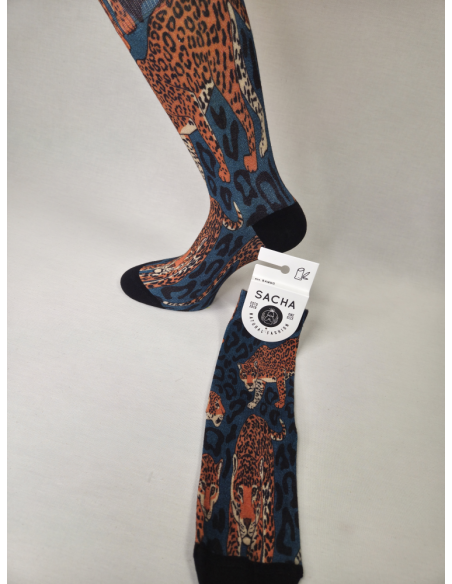 CALCETINES GRACIOSOS DE MUJER BAMBU CON TIGRES EN LA SELVA