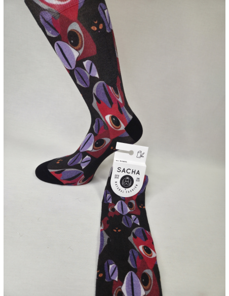 CALCETINES INFORMALES DE MUJER BAMBU CON OJOS MISTICOS.