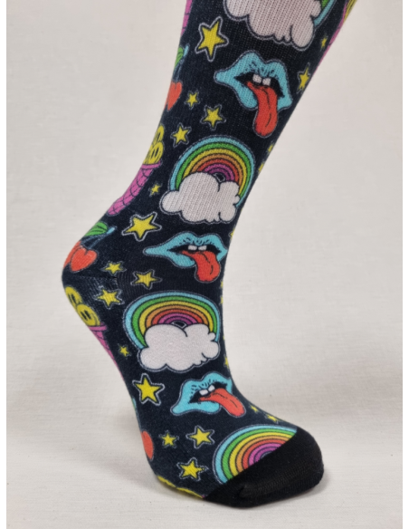 CALCETINES DIVERTIDOS DE MUJER DE ALGODON DIBUJOS AÑOS 60