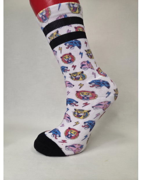 CALCETIN DIFERENTE DE MUJER CON FELINOS