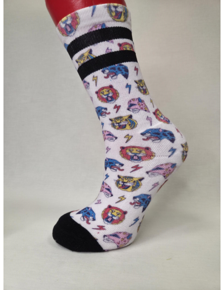 CALCETIN DIFERENTE DE MUJER CON FELINOS