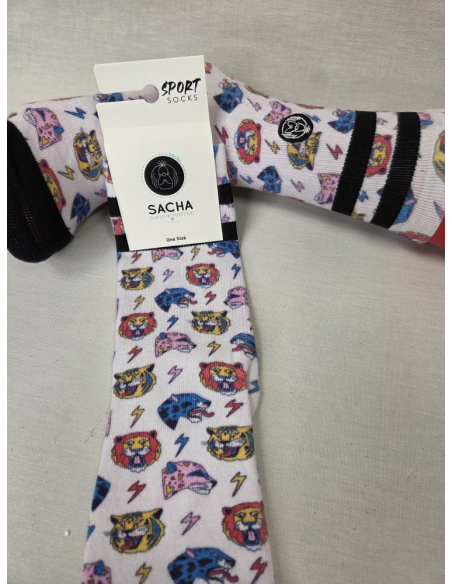 CALCETIN DIFERENTE DE MUJER CON FELINOS