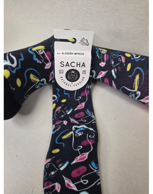 CALCETIN ORIGINAL DE MUJER CON CARAS...