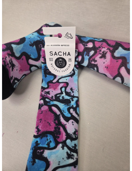 CALCETIN DIVERTIDO DE MUJER CON CAMUFLAJE GALACTICO