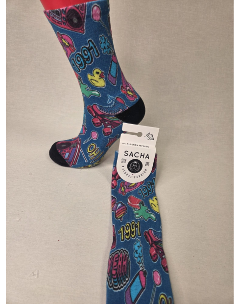 CALCETIN ALGODON IMPRESION 3D MUJER