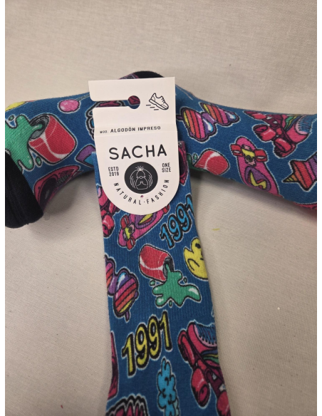 CALCETIN ALGODON IMPRESION 3D MUJER